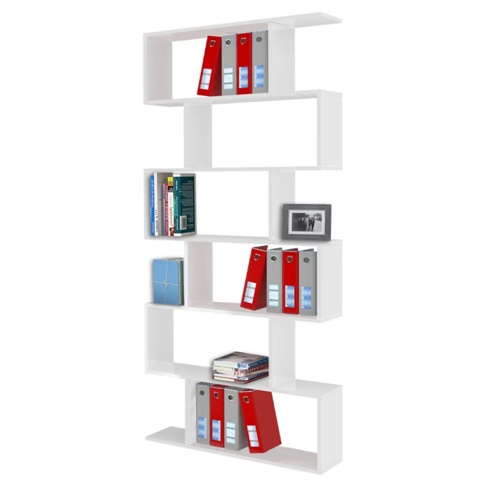 Viadurini Design Moderne Design Bücherregale-Vertikales Design-Wand-Bücherregal Wohnzimmer aus Holz 3 Ausführungen - Minetta