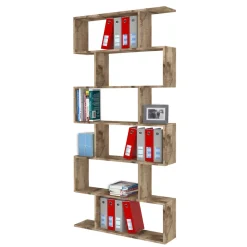 Viadurini Design Moderne Design Bücherregale-Vertikales Design-Wand-Bücherregal Wohnzimmer aus Holz 3 Ausführungen - Minetta