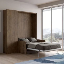 Viadurini Night Design Klappbett-Vertikales französisches Klappbett mit Sofa und Säule - Magiccompare