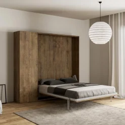 Viadurini Night Design Klappbett-Vertikales Klappbett für Doppelbett mit Säule - Magiccompare