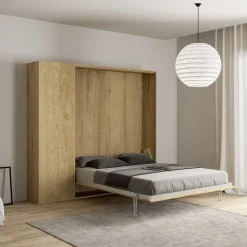 Viadurini Night Design Klappbett-Vertikales Klappbett für Doppelbett mit Säule - Magiccompare