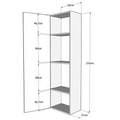 Viadurini Night Design Klappbett-Vertikales Klappbett für Doppelbett mit Säule - Magiccompare