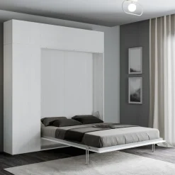 Viadurini Night Design Klappbett-Vertikales Klappbett für Doppelbett mit Wandeinheit und Säule - Magiccompare