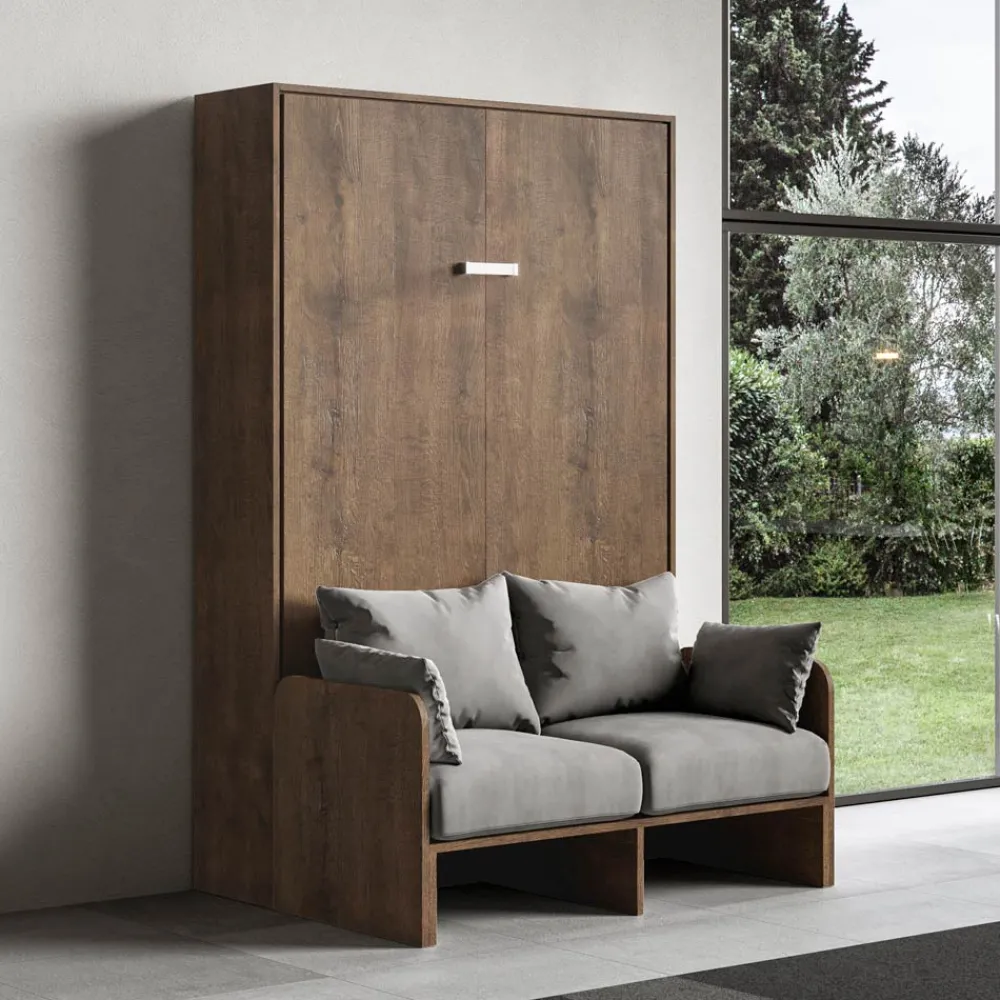 Viadurini Night Design Klappbett-Vertikales Klappbett mit Sofa Made in Italy - Magiccompare