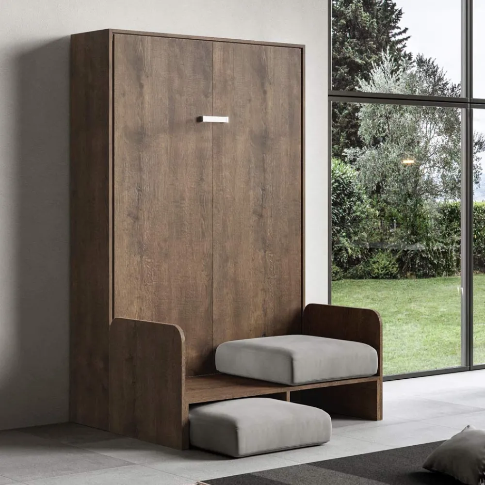 Viadurini Night Design Klappbett-Vertikales Klappbett mit Sofa Made in Italy - Magiccompare