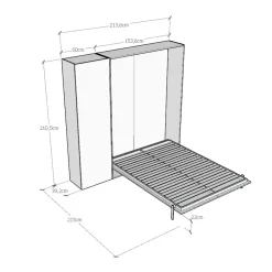 Viadurini Night Design Klappbett-Vertikales Klappbett mit Säule - Magiccompare