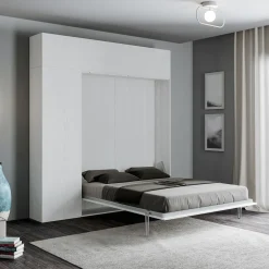 Viadurini Night Design Klappbett-Vertikales Klappbett mit Oberschrank und Säule - Magiccompare