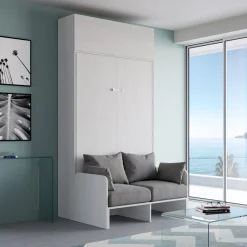 Viadurini Night Design Klappbett-Vertikales Klappbett mit Sofa und Wandeinheit - Magiccompare