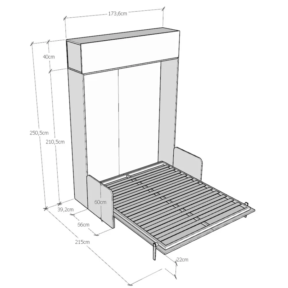 Viadurini Night Design Klappbett-Vertikales Klappdoppelbett mit Sofa und Wandeinheit - Magiccompare