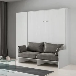 Viadurini Night Design Klappbett-Vertikales Klappdoppelbett mit Sofa und Säule - Magiccompare