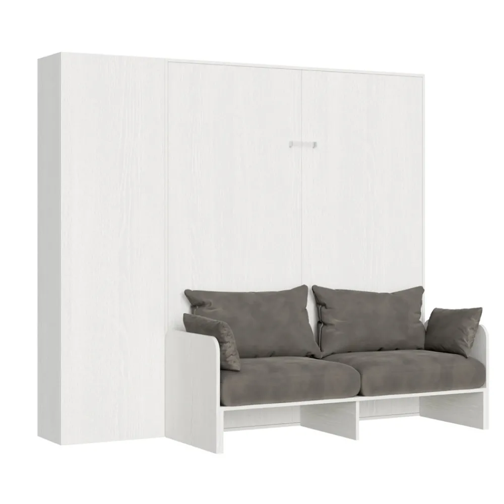 Viadurini Night Design Klappbett-Vertikales Klappdoppelbett mit Sofa und Säule - Magiccompare