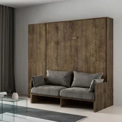 Viadurini Night Design Klappbett-Vertikales Klappdoppelbett mit Sofa und Säule - Magiccompare