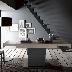 Viadurini Living Tisch Höhenverstellbar-Verwandelbarer Couchtisch in Esstisch aus Holz Made in Italy - Polar