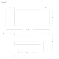 Viadurini Living Tisch Höhenverstellbar-Verwandelbarer Couchtisch in Esstisch aus Holz Made in Italy - Polar