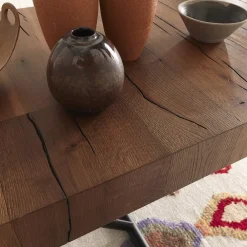 Viadurini Living Tisch Höhenverstellbar-Verwandelbarer Couchtisch aus Metall und Holz Tisch Made in Italy - Polaris