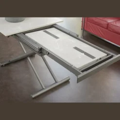 Viadurini Living Tisch Höhenverstellbar-Verwandelbarer Couchtisch mit verstellbarer Höhe bis zu 82 cm, hergestellt in Italien – Rad