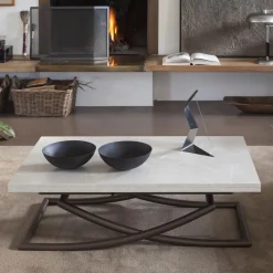 Viadurini Living Tisch Höhenverstellbar-Verwandelbarer Couchtisch in Esstisch aus Holz Made in Italy - Aikido