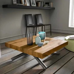 Viadurini Living Tisch Höhenverstellbar-Verwandelnder Couchtisch des Designs in Holz Made in Italy - Vincenzo