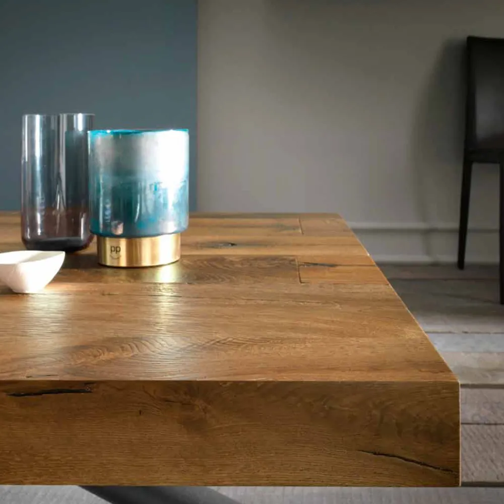 Viadurini Living Tisch Höhenverstellbar-Verwandelnder Couchtisch des Designs in Holz Made in Italy - Vincenzo