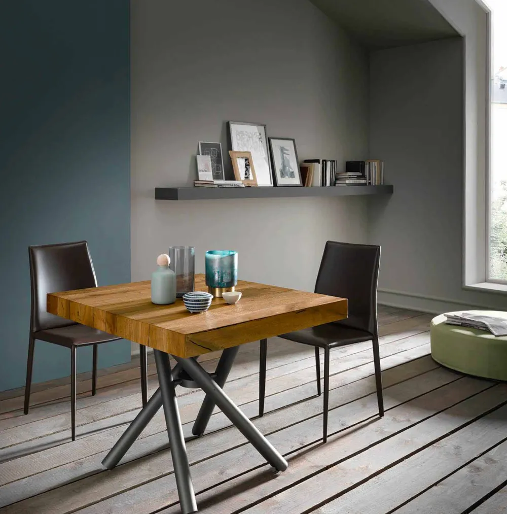 Viadurini Living Tisch Höhenverstellbar-Verwandelnder Couchtisch des Designs in Holz Made in Italy - Vincenzo