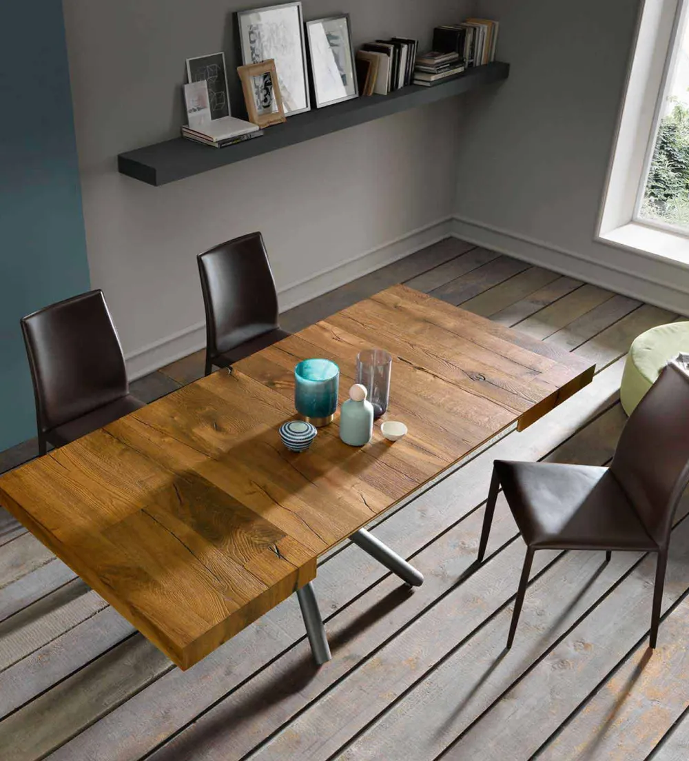 Viadurini Living Tisch Höhenverstellbar-Verwandelnder Couchtisch des Designs in Holz Made in Italy - Vincenzo