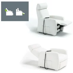 Stile Relax Aufstehsessel Und Massagesessel-Via Venezia motorisierter Liftsessel mit zwei Motoren, hergestellt in Italien