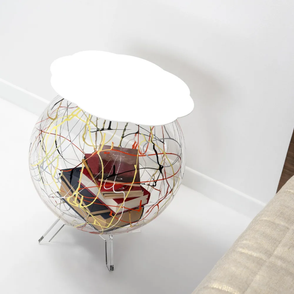 Viadurini Living Nachttische|Moderne Couchtische-Vielseitiger Nachttisch aus recycelbarem farbigem Plexiglas - Paolone