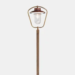 Il Fanale Gartenlampion-Vintage Außenlaterne aus Kupfer und Messing, 2 Höhen - Calmaggiore von