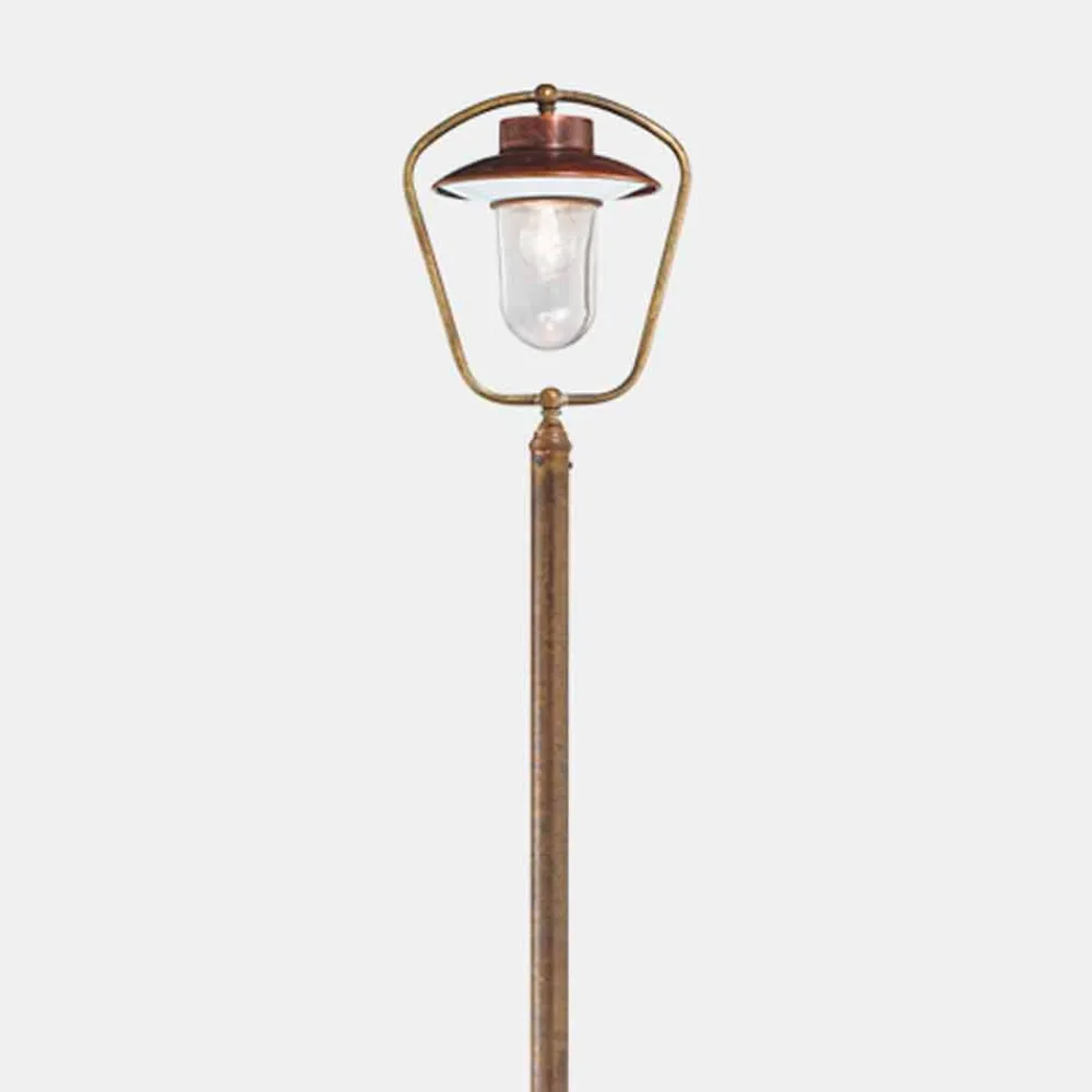 Il Fanale Gartenlampion-Vintage Außenlaterne aus Kupfer und Messing, 2 Höhen - Calmaggiore von