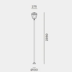 Il Fanale Gartenlampion-Vintage Außenlaterne aus Kupfer und Messing, 2 Höhen - Calmaggiore von