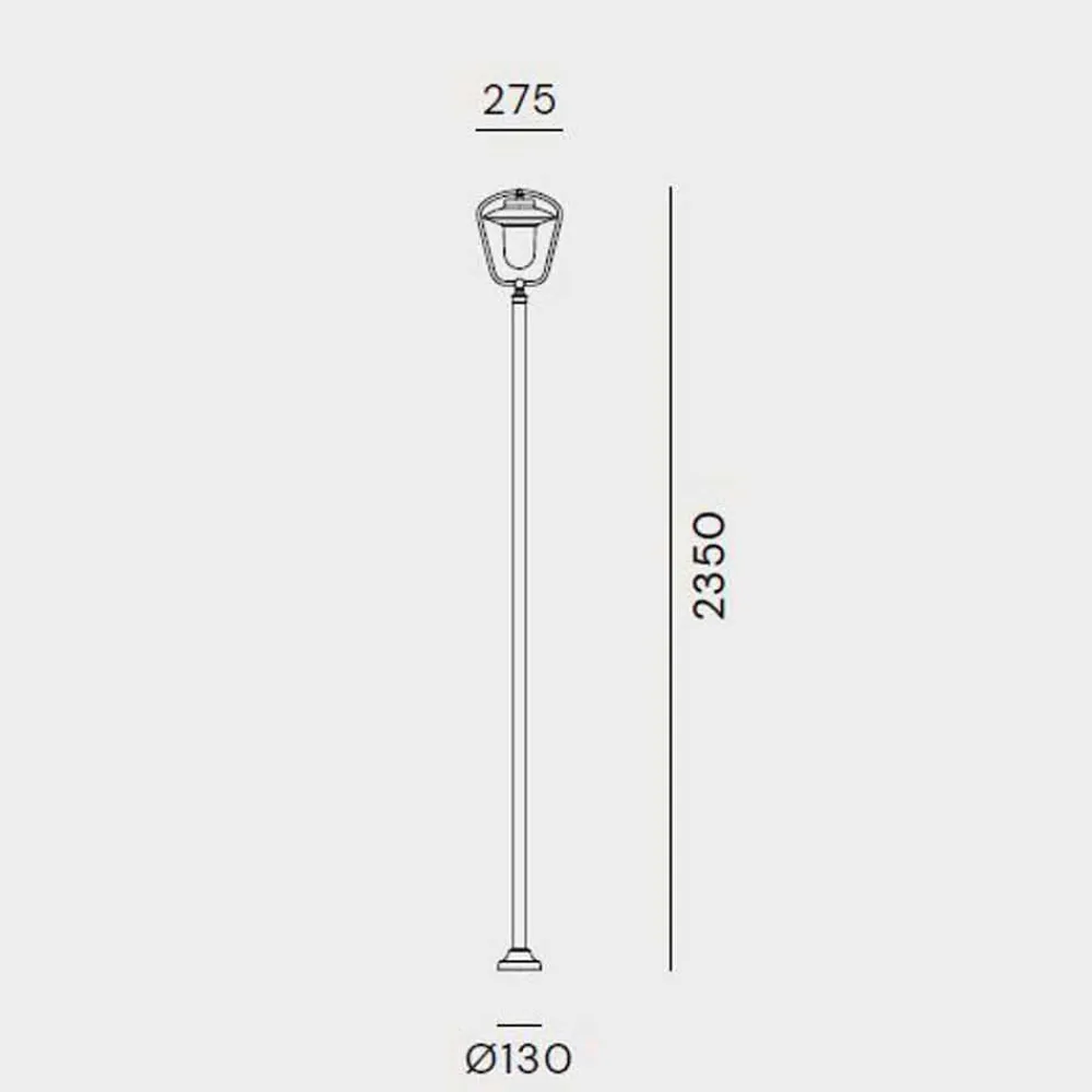 Il Fanale Gartenlampion-Vintage Außenlaterne aus Kupfer und Messing, 2 Höhen - Calmaggiore von