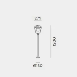 Il Fanale Gartenlampion-Vintage Außenlaterne aus Kupfer und Messing, 2 Höhen - Calmaggiore von