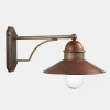Il Fanale Garten-Wandlampen-Vintage Außenwandlampe aus Messing, Kupfer und Glas - Borgo von