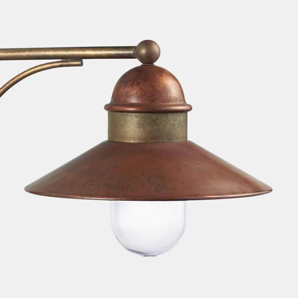 Il Fanale Garten-Wandlampen-Vintage Außenwandlampe aus Messing, Kupfer und Glas - Borgo von