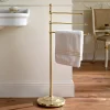 Viadurini Bathroom Badetuchhalter-Vintage Badezimmer-Handtuchhalter mit 3-armigem Design aus Messing - Brest