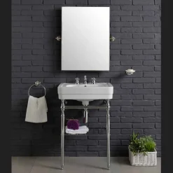 Viadurini Bathroom Badmöbel Stehend-Vintage Badezimmermöbel Komposition mit Waschbecken auf Metall Beauty Struktur