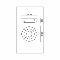 Il Fanale Vintage Deckenleuchten-Vintage Deckenlampe aus brüniertem Messing und Glas 2 Größen - Bound von
