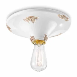 Ferroluce Vintage Deckenleuchten-Vintage Deckenleuchte aus Keramik Erica