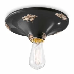 Ferroluce Vintage Deckenleuchten-Vintage Deckenleuchte aus Keramik Erica