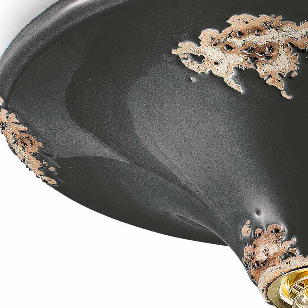 Ferroluce Vintage Deckenleuchten-Vintage Deckenleuchte aus Keramik Erica