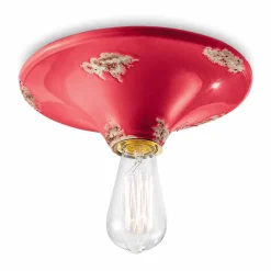 Ferroluce Vintage Deckenleuchten-Vintage Deckenleuchte aus Keramik Erica