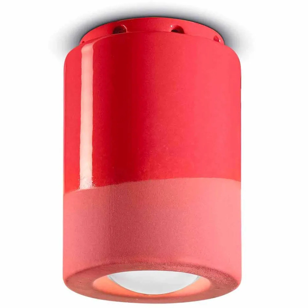 Ferroluce Vintage Deckenleuchten-Vintage Deckenleuchte aus Keramik Made in Italy - Pi