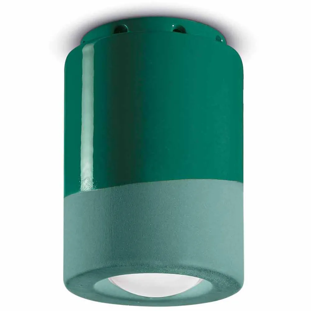 Ferroluce Vintage Deckenleuchten-Vintage Deckenleuchte aus Keramik Made in Italy - Pi