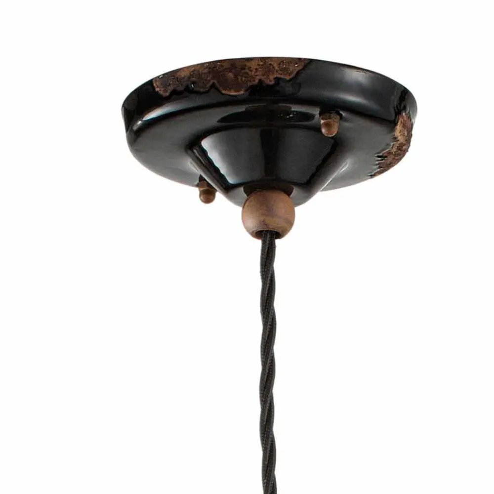 Ferroluce Pendelleuchten Vintage-Vintage Deckenleuchte aus Keramik Carrie