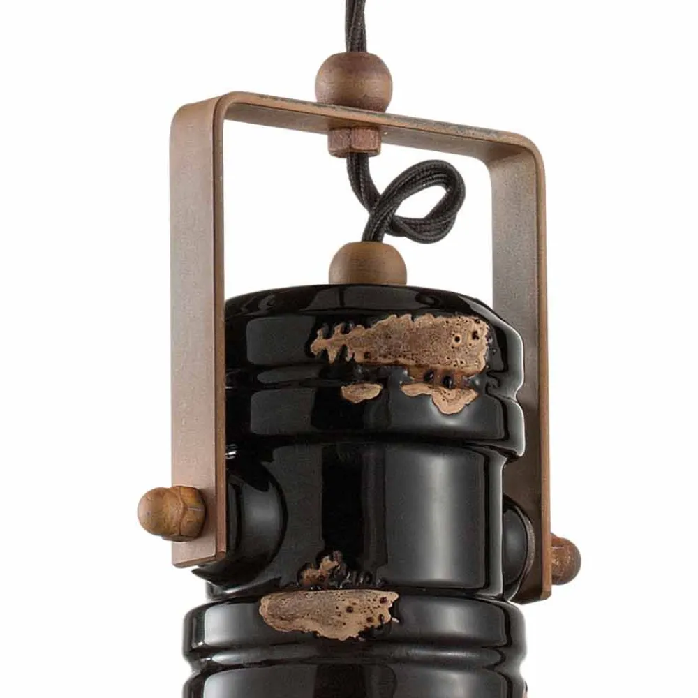 Ferroluce Pendelleuchten Vintage-Vintage Deckenleuchte aus Keramik Carrie