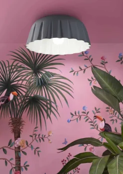 Ferroluce Vintage Deckenleuchten-Vintage Design Keramik Deckenleuchte Made in Italy - Madame Grès