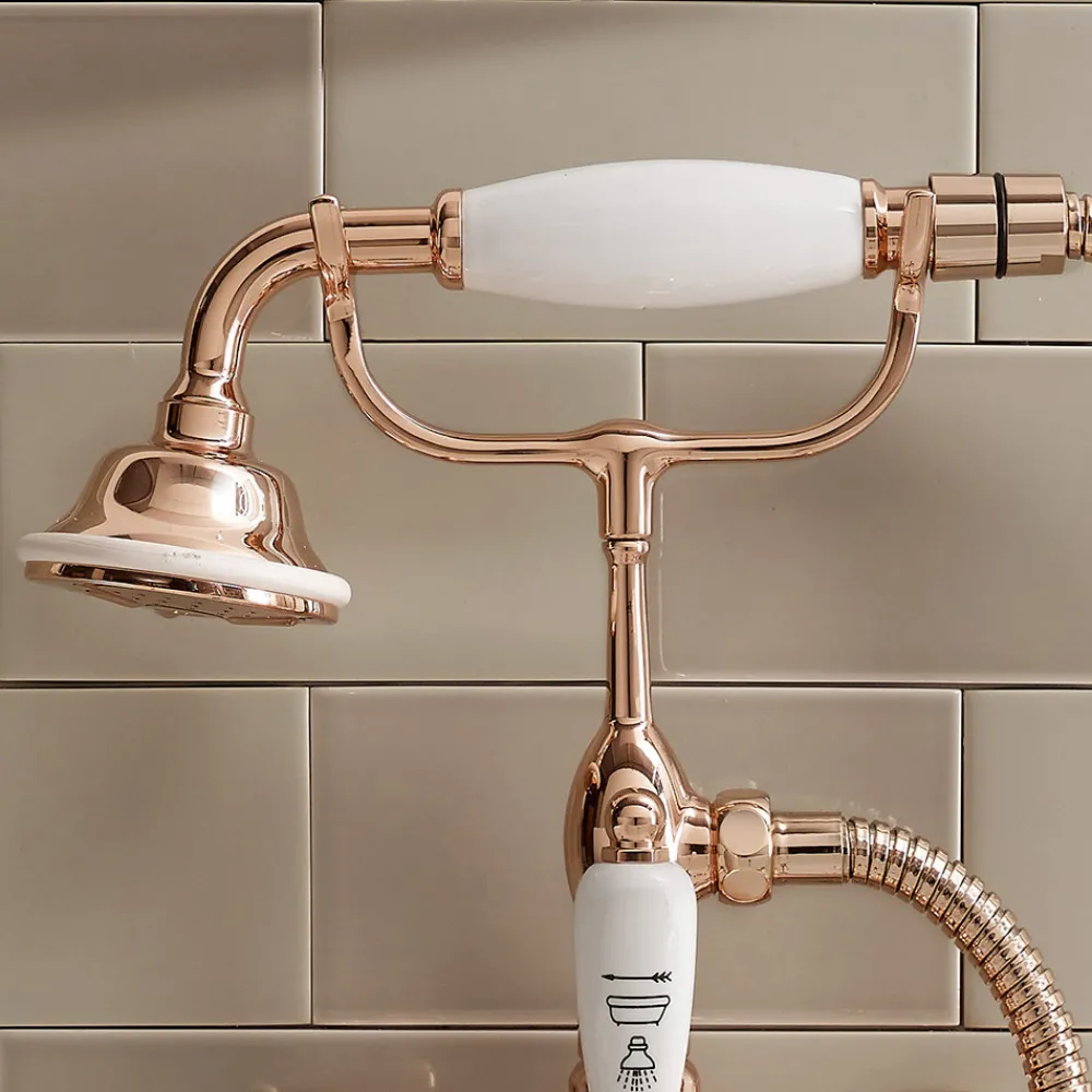 Viadurini Bathroom Badewannearmaturen-Vintage Design Messing Badewannengruppe Made in Italy - Klarisa