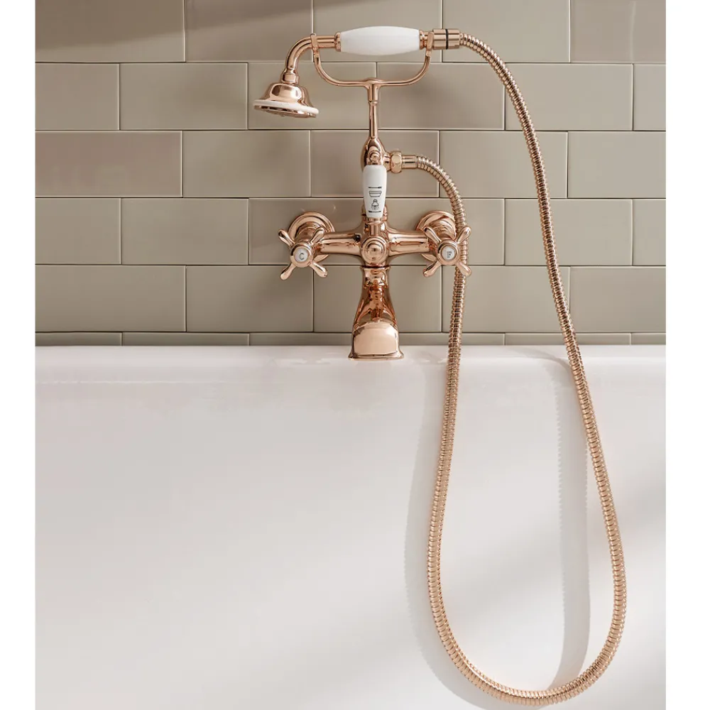 Viadurini Bathroom Badewannearmaturen-Vintage Design Messing Badewannengruppe Made in Italy - Klarisa