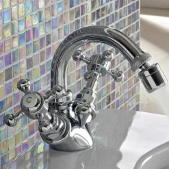 Viadurini Bathroom Bidetarmaturen-Vintage Einloch-Bidetmischer aus Messing Made in Italy - Elisea