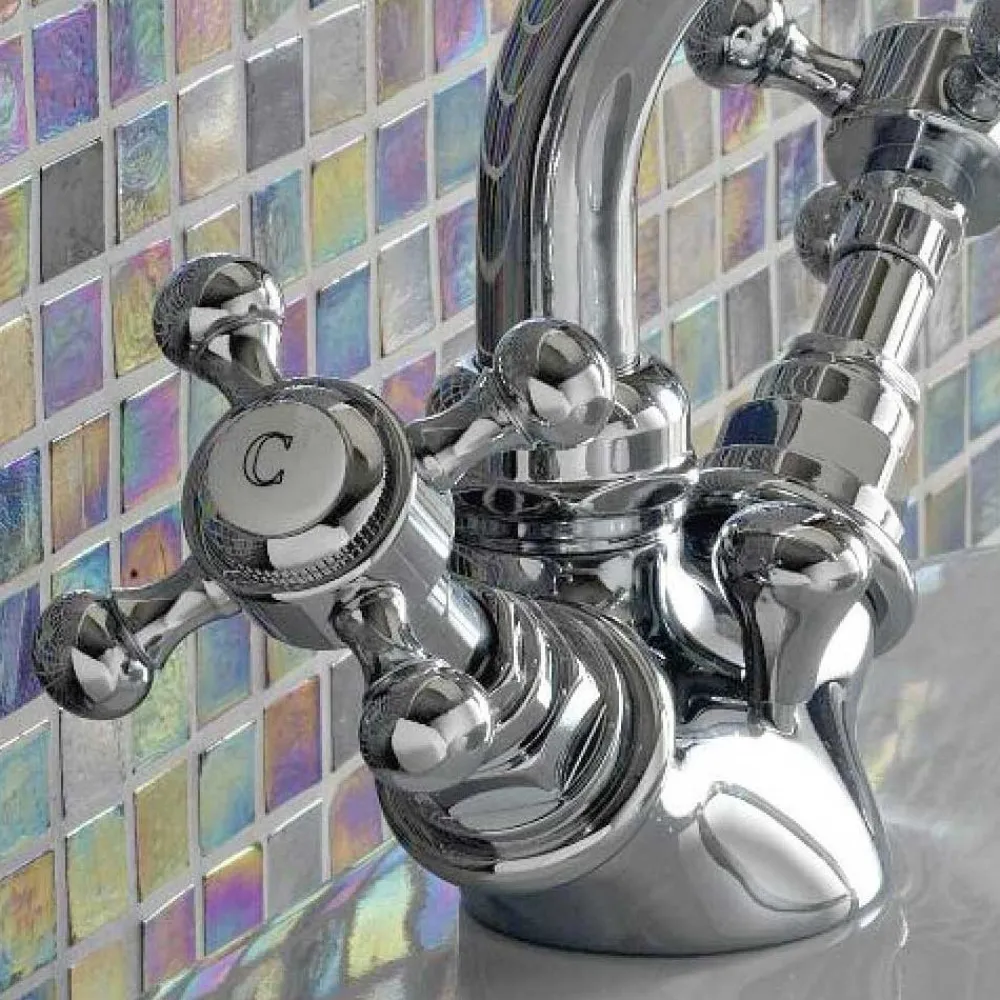 Viadurini Bathroom Bidetarmaturen-Vintage Einloch-Bidetmischer aus Messing Made in Italy - Elisea